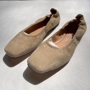J. Crew | Size 6 | Ballet Flat | Suede | Kid Suede Soft Scrunch Ballet